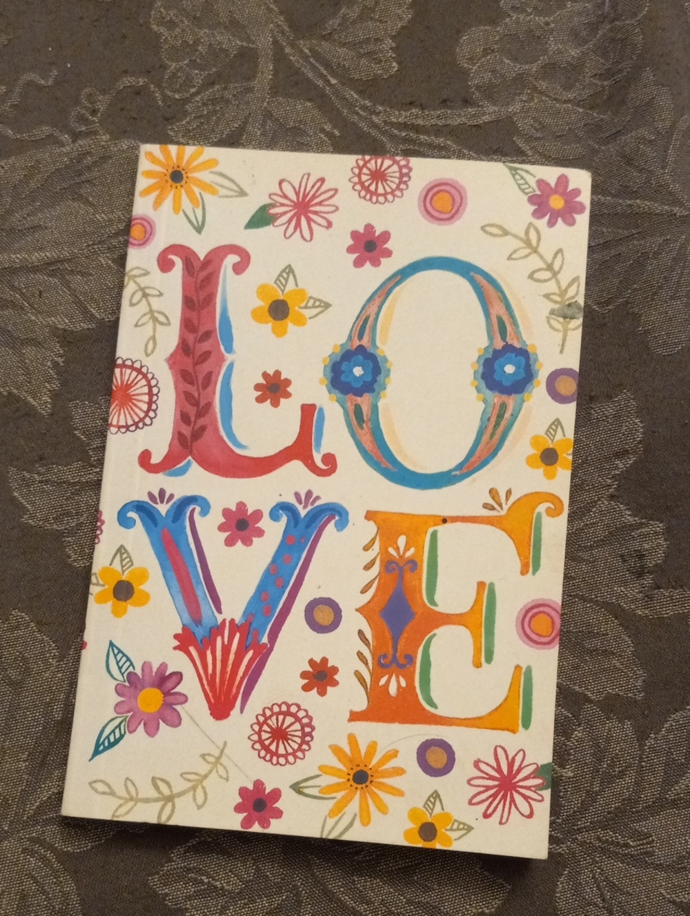 Colorful "LOVE" Floral Notebook